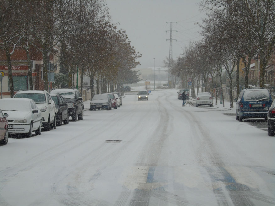 Imagen de la nevada en la zona de Santa Clara.