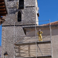 San Miguel «en obras», y la farola de los paseos se traslada a la plaza Mayor