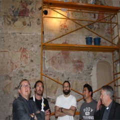 López Escobar visita la iglesia de la Asunción de Pinarejos