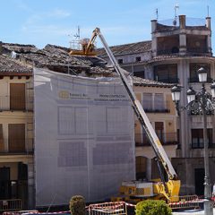 Comienzan las obras para «evitar la ruina» de un edificio en la Plaza Mayor de Cuéllar