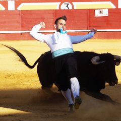 El recortador de Cabezuela Cristian Cortijo en Las Ventas