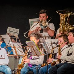 Gran «concierto» de los alumnos de la Escuela en Olombrada