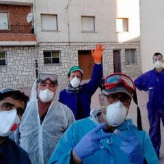 «Mascarillas y desinfección para proteger a sus vecinos» en Gomezserracín, Lovingos y Campo de Cuéllar