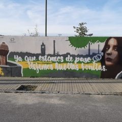 Mural contra la violencia de género en Navas de Oro