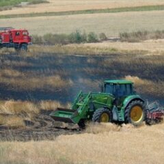 Un incendio en Fuentesauco de Fuentidueña afecta a 10 hectáreas de cereal