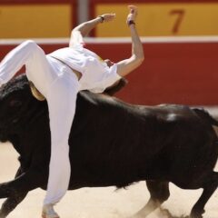 El recortador cuellarano Cristian Rubio ‘corneado’ en Pamplona
