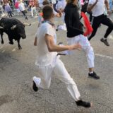 Encierro rápido y limpio de los toros de Arauz de Robles