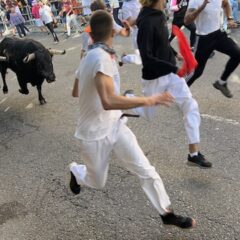 Encierro rápido y limpio de los toros de Arauz de Robles